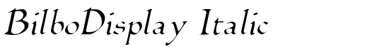 BilboDisplay Italic - Download Thousands of Free Fonts at FontZone.net