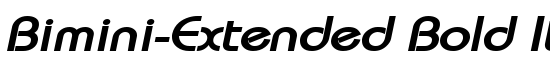 Bimini-Extended Bold Italic - Download Thousands of Free Fonts at FontZone.net