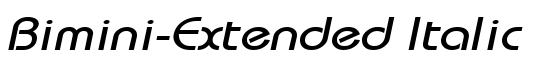 Bimini-Extended Italic - Download Thousands of Free Fonts at FontZone.net