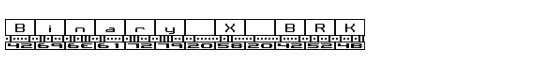 Binary X BRK - Download Thousands of Free Fonts at FontZone.net