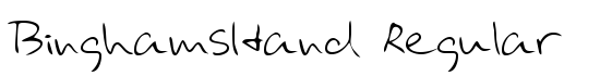 BinghamsHand Regular - Download Thousands of Free Fonts at FontZone.net
