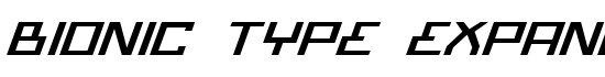 Bionic Type Expanded Italic - Download Thousands of Free Fonts at FontZone.net