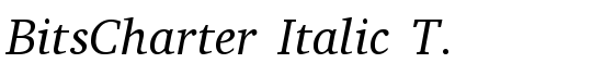 BitsCharter Italic T. - Download Thousands of Free Fonts at FontZone.net