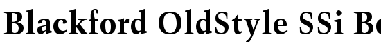 Blackford OldStyle SSi Bold Old Style Figures - Download Thousands of Free Fonts at FontZone.net