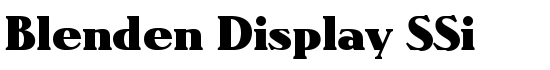Blenden Display SSi - Download Thousands of Free Fonts at FontZone.net