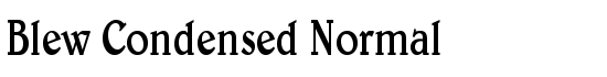 Blew Condensed Normal - Download Thousands of Free Fonts at FontZone.net
