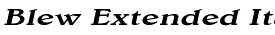 Blew Extended Italic - Download Thousands of Free Fonts at FontZone.net