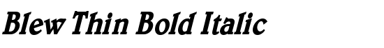 Blew Thin Bold Italic - Download Thousands of Free Fonts at FontZone.net