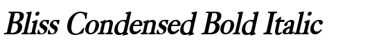Bliss-Condensed Bold Italic - Download Thousands of Free Fonts at FontZone.net