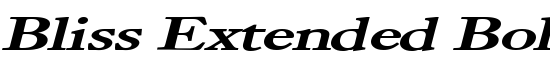 Bliss Extended Bold Italic - Download Thousands of Free Fonts at FontZone.net