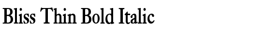 Bliss Thin Bold Italic - Download Thousands of Free Fonts at FontZone.net