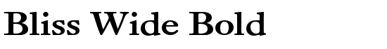 Bliss Wide Bold - Download Thousands of Free Fonts at FontZone.net