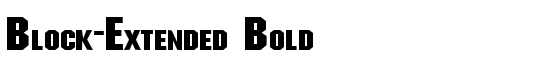 Block-Extended Bold - Download Thousands of Free Fonts at FontZone.net