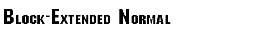 Block-Extended Normal - Download Thousands of Free Fonts at FontZone.net