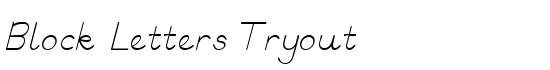 Block Letters Tryout - Download Thousands of Free Fonts at FontZone.net