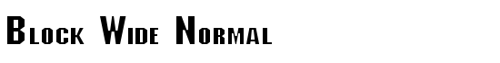 Block Wide Normal - Download Thousands of Free Fonts at FontZone.net