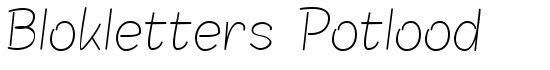 Blokletters Potlood - Download Thousands of Free Fonts at FontZone.net
