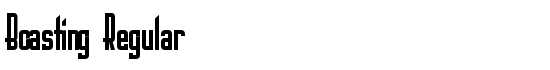 Boasting Regular - Download Thousands of Free Fonts at FontZone.net