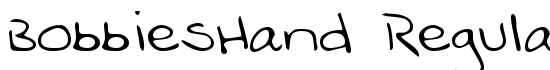 BobbiesHand Regular - Download Thousands of Free Fonts at FontZone.net