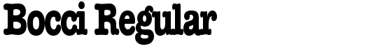 Bocci Regular - Download Thousands of Free Fonts at FontZone.net