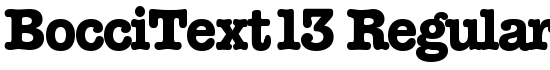 BocciText13 Regular - Download Thousands of Free Fonts at FontZone.net