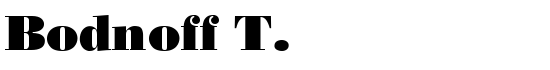 Bodnoff T. - Download Thousands of Free Fonts at FontZone.net