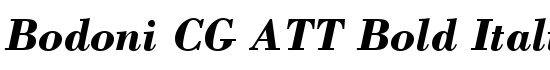 Bodoni CG ATT Bold Italic - Download Thousands of Free Fonts at FontZone.net