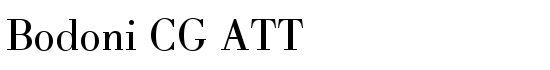 Bodoni CG ATT - Download Thousands of Free Fonts at FontZone.net