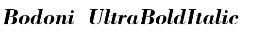 Bodoni  UltraBoldItalic - Download Thousands of Free Fonts at FontZone.net