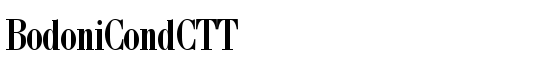 BodoniCondCTT - Download Thousands of Free Fonts at FontZone.net