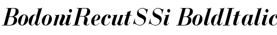 BodoniRecutSSi BoldItalic - Download Thousands of Free Fonts at FontZone.net