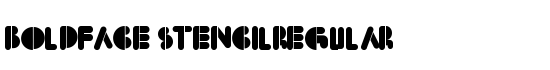 BoldFace StencilRegular - Download Thousands of Free Fonts at FontZone.net