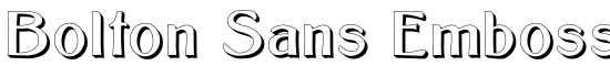 Bolton Sans Embossed - Download Thousands of Free Fonts at FontZone.net