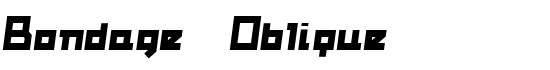 Bondage-Oblique - Download Thousands of Free Fonts at FontZone.net