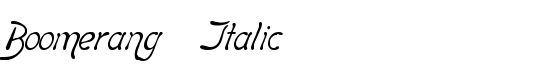 Boomerang     Italic - Download Thousands of Free Fonts at FontZone.net
