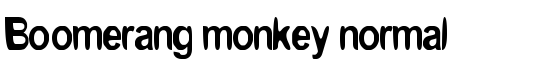 Boomerang monkey normal - Download Thousands of Free Fonts at FontZone.net