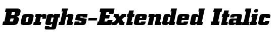 Borghs-Extended Italic - Download Thousands of Free Fonts at FontZone.net