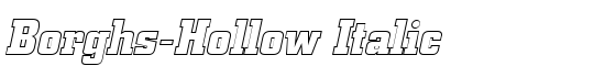 Borghs-Hollow Italic - Download Thousands of Free Fonts at FontZone.net