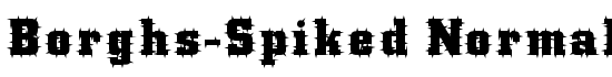Borghs-Spiked Normal - Download Thousands of Free Fonts at FontZone.net