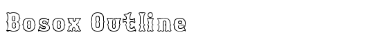 Bosox Outline - Download Thousands of Free Fonts at FontZone.net