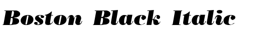 Boston Black Italic - Download Thousands of Free Fonts at FontZone.net
