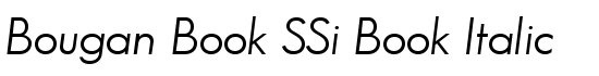 Bougan Book SSi Book Italic - Download Thousands of Free Fonts at FontZone.net