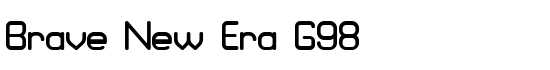Brave New Era G98 - Download Thousands of Free Fonts at FontZone.net