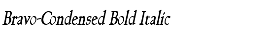 Bravo-Condensed Bold Italic - Download Thousands of Free Fonts at FontZone.net