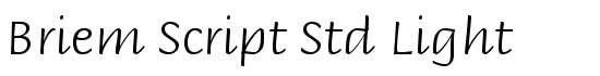 Briem Script Std Light - Download Thousands of Free Fonts at FontZone.net