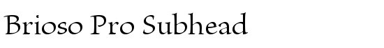 Brioso Pro Subhead - Download Thousands of Free Fonts at FontZone.net