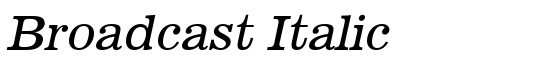 Broadcast Italic - Download Thousands of Free Fonts at FontZone.net