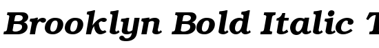 Brooklyn Bold Italic T. - Download Thousands of Free Fonts at FontZone.net