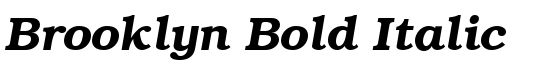 Brooklyn Bold Italic - Download Thousands of Free Fonts at FontZone.net