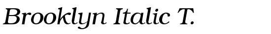 Brooklyn Italic T. - Download Thousands of Free Fonts at FontZone.net